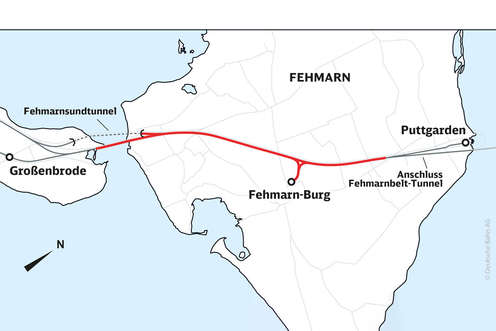 Verlauf der Fehmarn-Belt-Querung