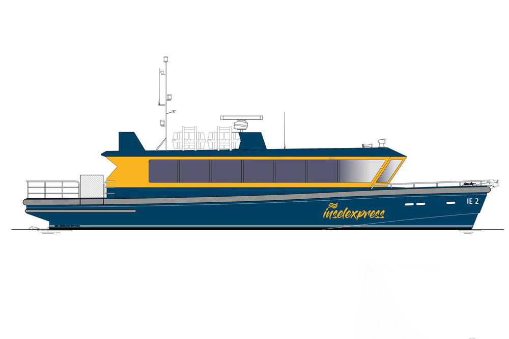 Cassens: This is what the new "Inselexpress 2" fast ferry from Inseltouristik will look like