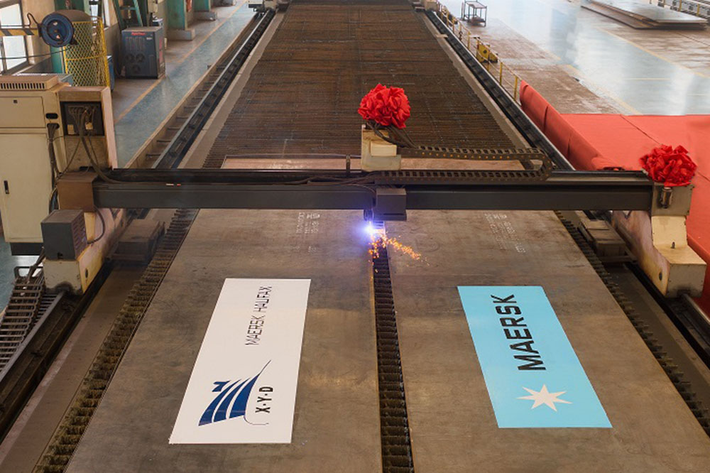 Maersk Halifax methanol conversion steel cut Xinya Shipyard