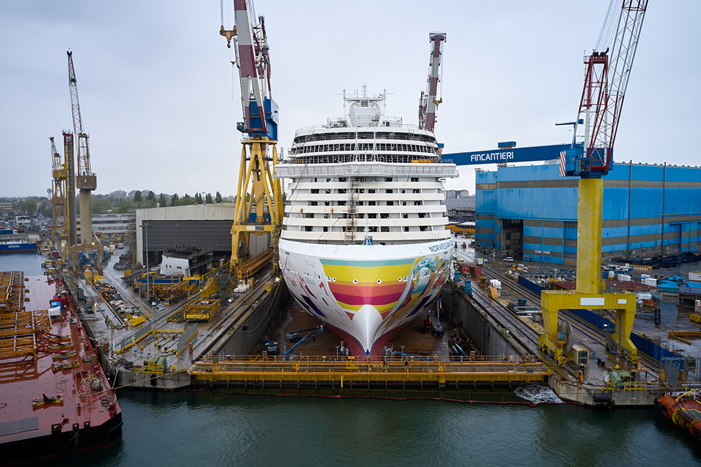 Fincantieri, Norwegian, NCL, Prima, cruise, launch, Marthera