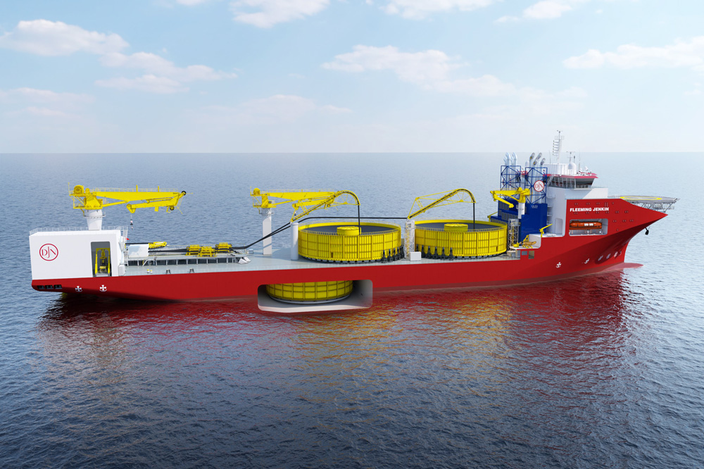 Jan de Nul, cable layer, cable laying vessel Fleeming Jenkin
