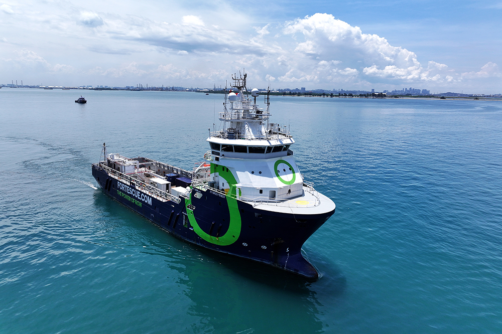 Fortescue Green Pioneer sea trials with ammonia