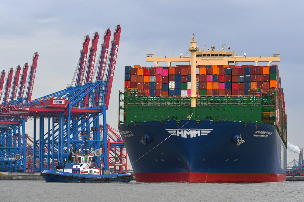 Korea, South Korea, Hamburg, Port, HHLA, HMM container ship