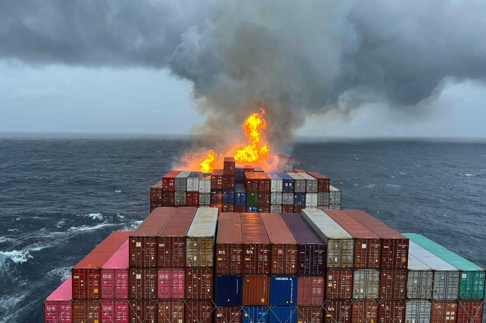 Maersk Frankfurt, Fire