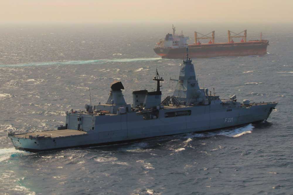 Hesse, frigate, Bundeswehr, Red Sea, EUNAVFOR, mission, Houthi