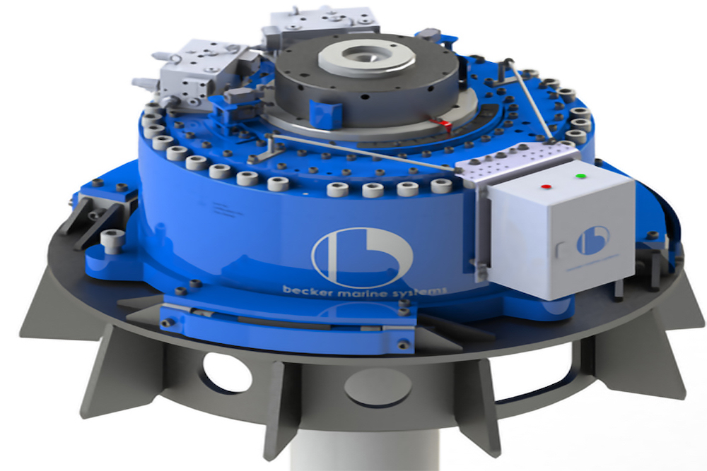 Das Becker Steering Gear ist mit einem Niederdruck-Hydrauliksystem ausgestattet, wo- durch es effizient und platzsparend aufgebaut ist.