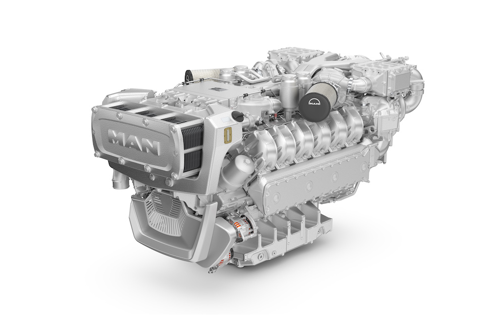 The MAN D3872 not only fits in visually with the established MAN engines. Despite the increased displacement of 30 liters, the connection dimensions of the new workboat engine have remained the same.