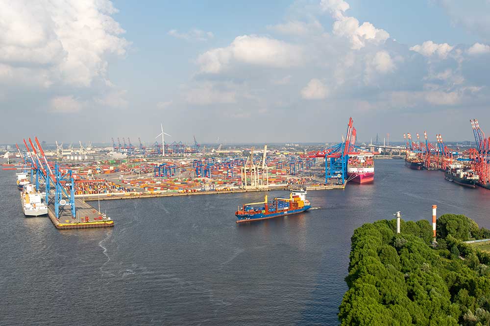 Hamburg, Port of Hamburg, Handling, Container, HHM