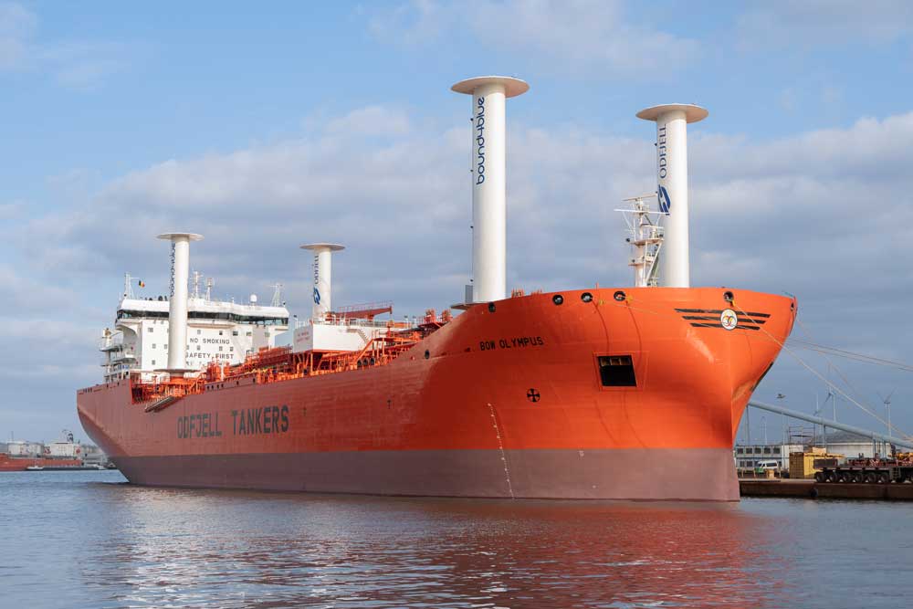 Odfjell, Tanker, BOW Olympus, Bound4Blue, Sail, Suction Sail