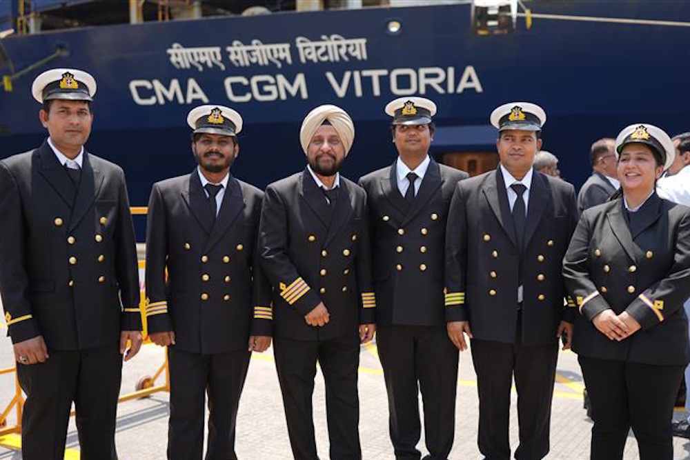First CMA CGM container ship under Indian flag 1 CMA CGM, Indien, Vitoria