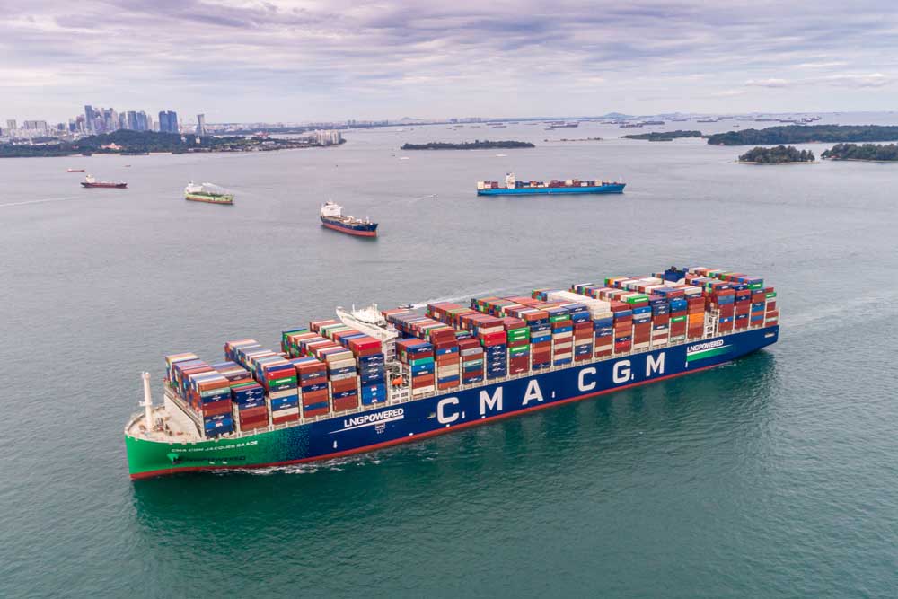 CMA CGM Jacque Saade container ship LNG