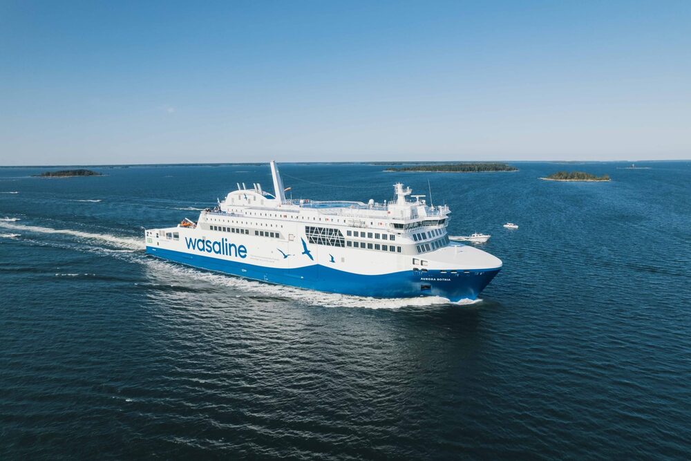A ferry in the Baltic Sea