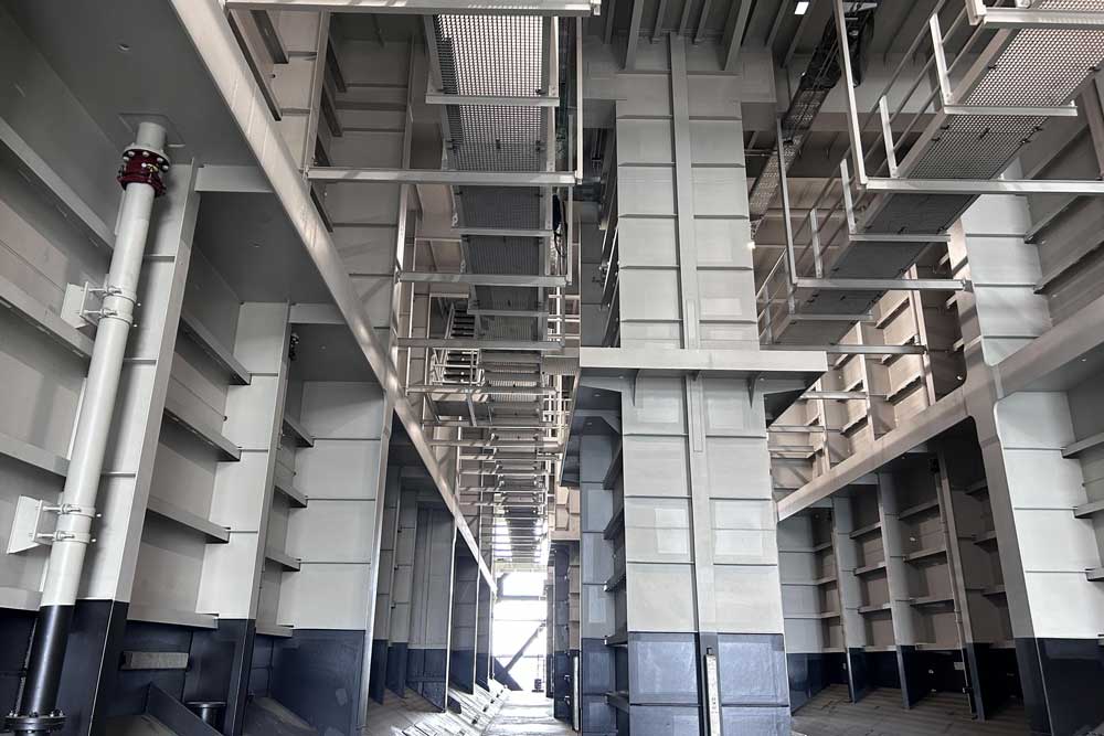 Interior of the sea lock