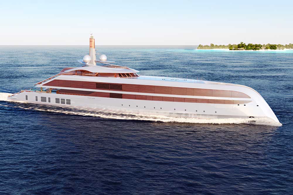 Yacht, Megayacht, Das 114-Meter-Projekt ELF von German Naval Yards