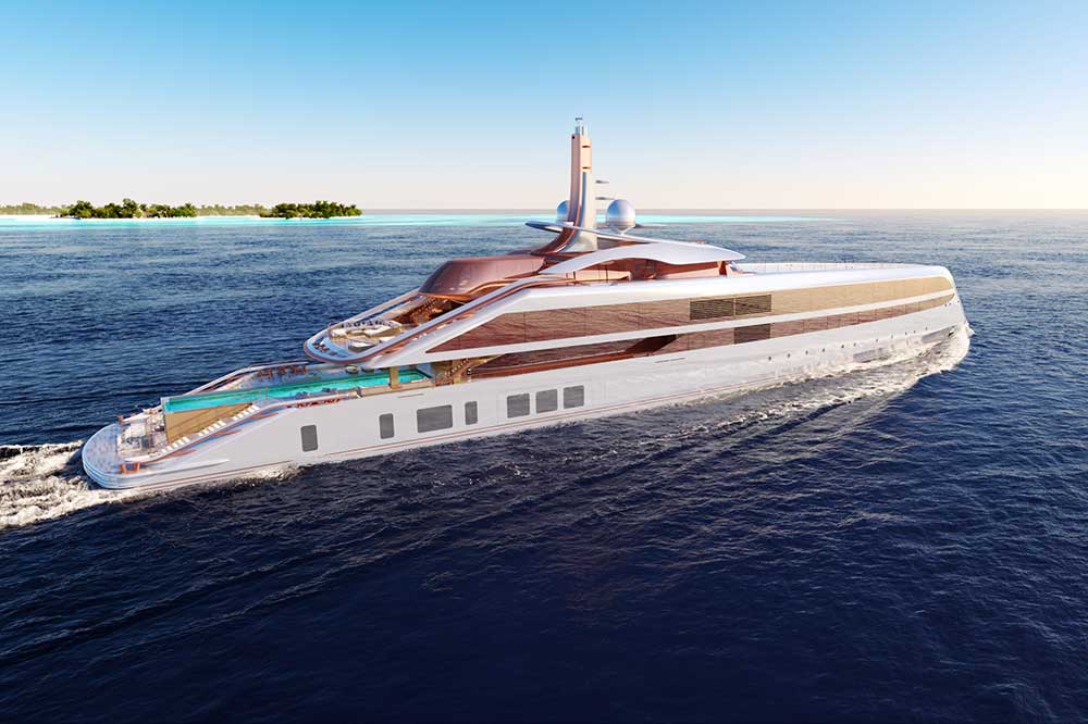 Yacht, Megayacht, The 114-meter project ELF from German Naval Yards