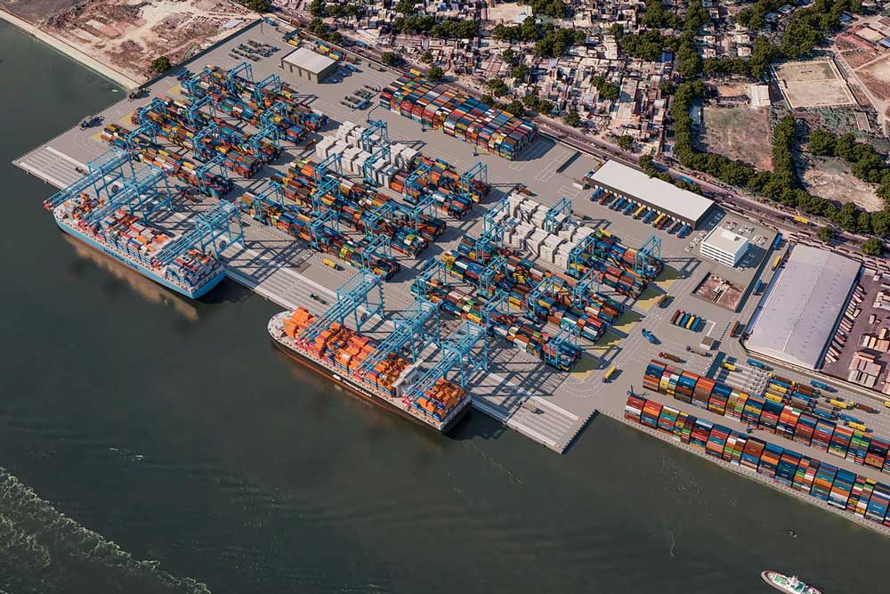 Rendering of the planned Laldia Container Terminal in Bangladesh