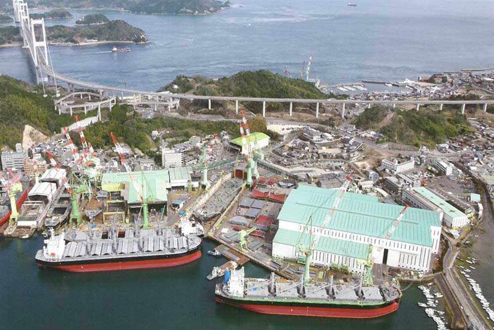 Imabari shipyard in Japan