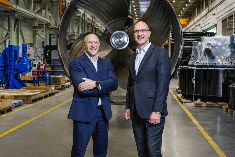 Schottel's new management (from left): Managing Director Roland Schwandt and Deputy Managing Director Christian Bock