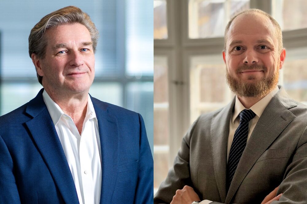 Bryan Wood-Thomas (l.) and the new Vice President Environment and Climat, Simon Bergulf