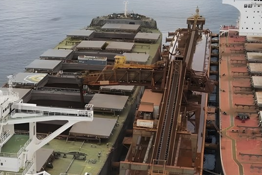 A ship in the harbor