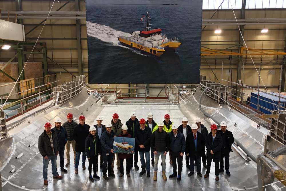 Keel laying of the "Pegasus"