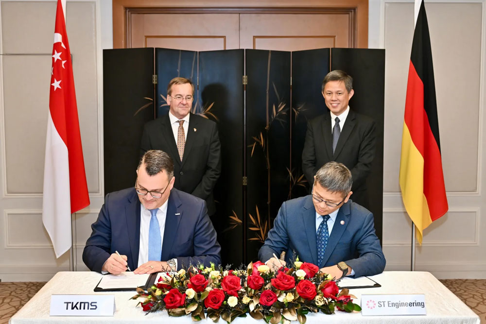 Signing of a Memorandum of Understanding between TKMS and ST Engineering Marine in Singapore