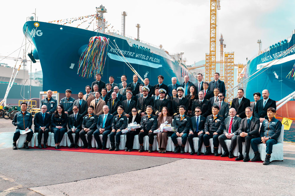 Feierliche Taufzeremonie auf der Werft Hanwha Ocean 