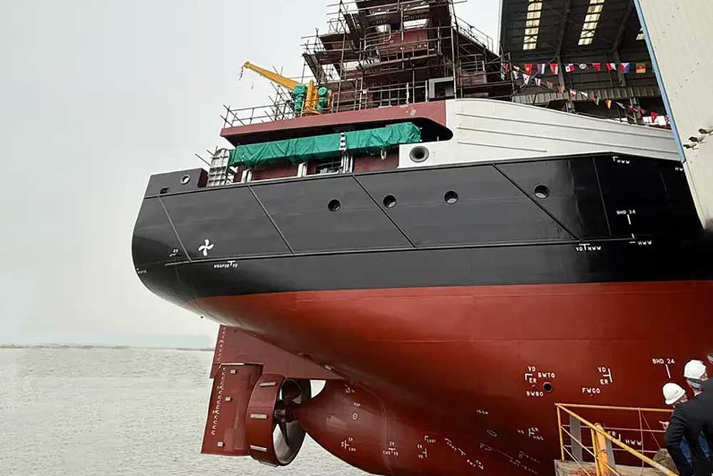 The "Baltic Strength" ("Insel Föhr") is being built by Dajin Heavy Industry for the Wyker shipping company W.D.R.. Kontor 17 is responsible for the ship management (© Kontor 17)