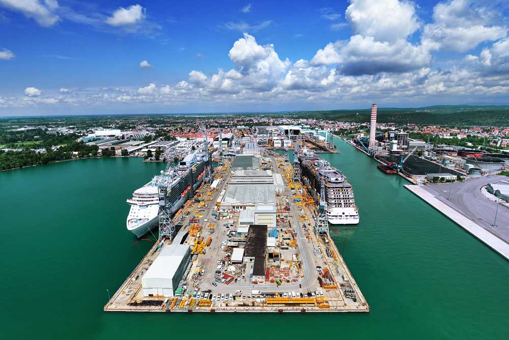 Fincantieri shipyard in Monfalcone