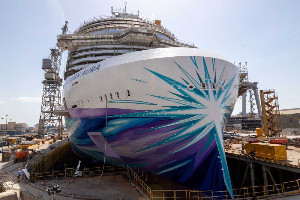 Launching of the "Norwegian Aura" in Monfalcone