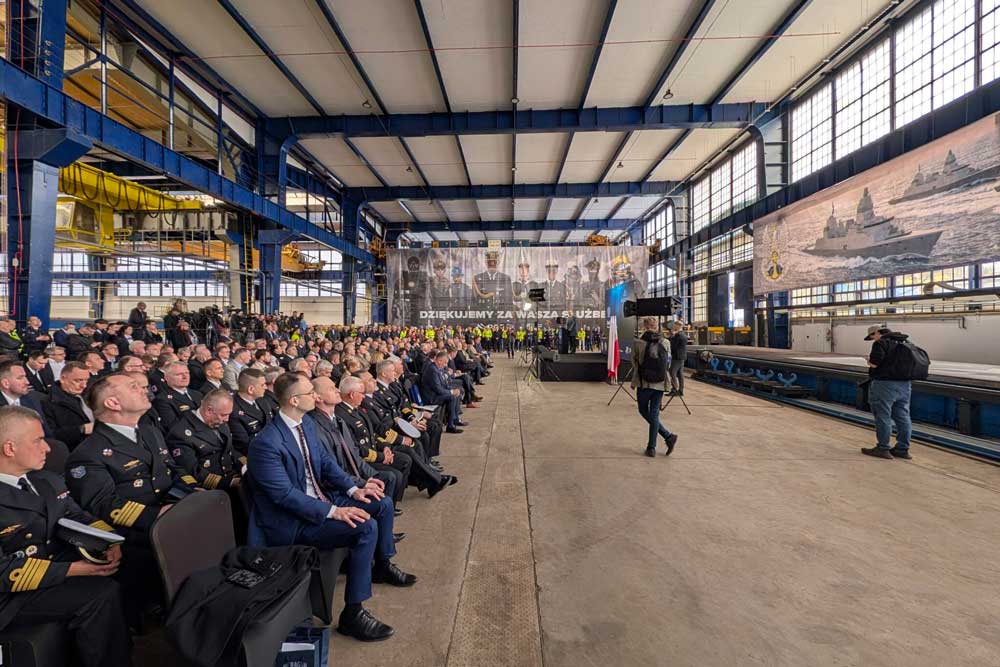 Solemn burning start ceremony at the shipyard in Gdynia