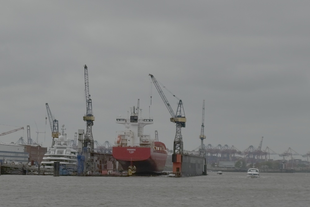 A shipyard in hamburg