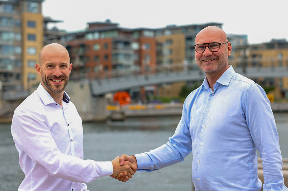 Peter Morsbach, CEO of Hoglund, and Rune Braastad, President of ABB’s Marine and Ports division – Image credit: ABB