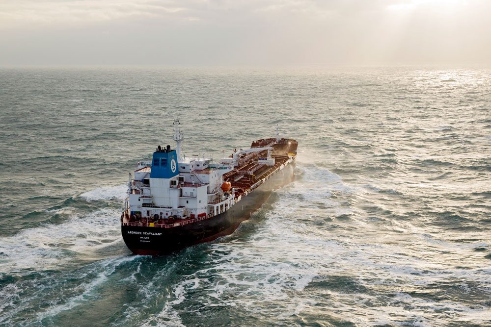Tanker at sea