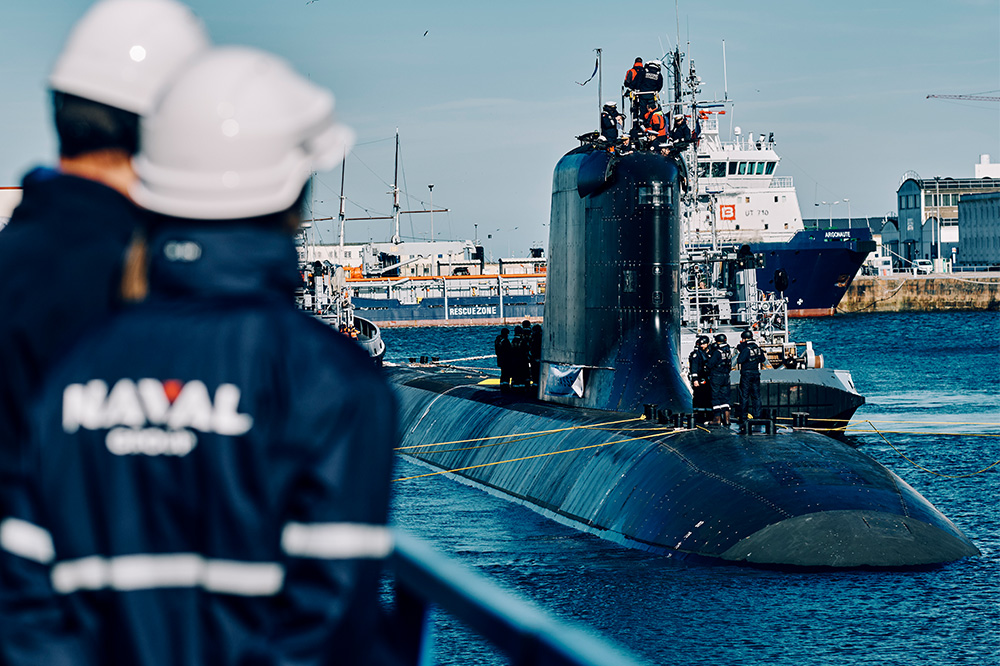 SSN De Grasse, the fourth Barracuda-class nuclear-powered attack submarine built by Naval Group