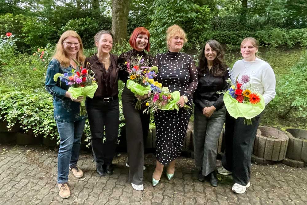 New WISTA Board of Directors (from left): Sabine Zeller, Susanne Coulibaly, Corinna Seidel, Carolyn Köhler, Christina Kertscher, and Isabell Hackensohn (not pictured: Clarissa Androsoni)