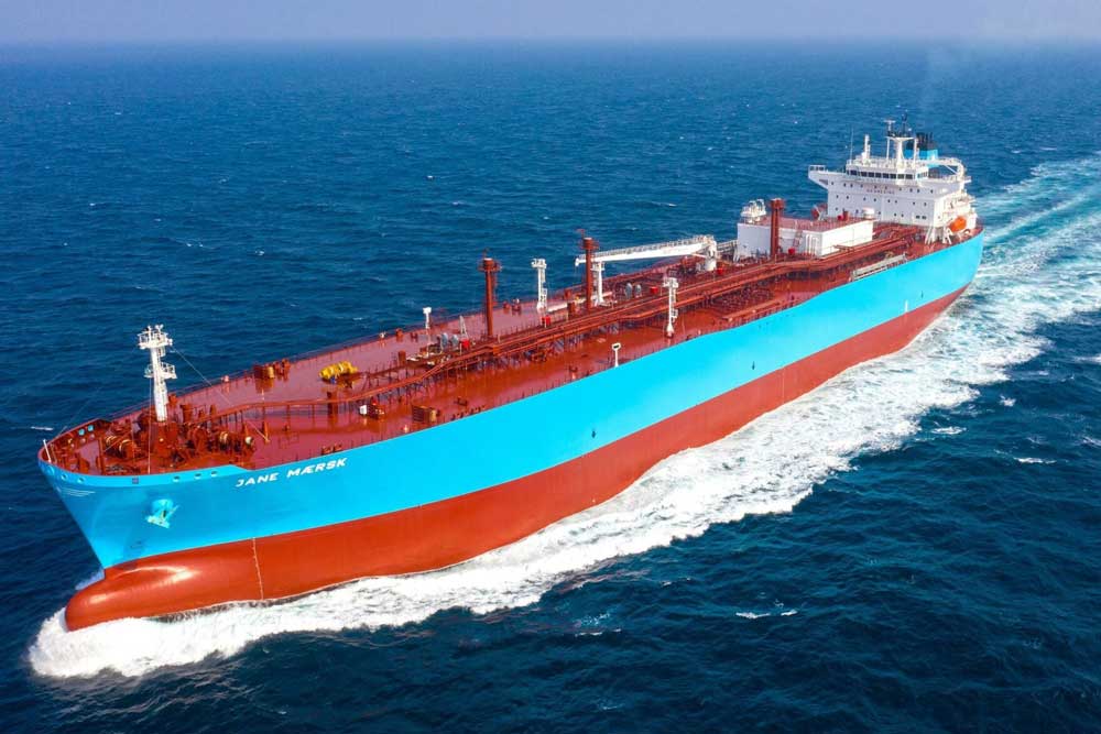 The ammonia tanker ‘Jane Maersk’ at sea