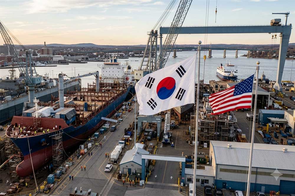 Korea USA Schiffbau Werft KI Bild