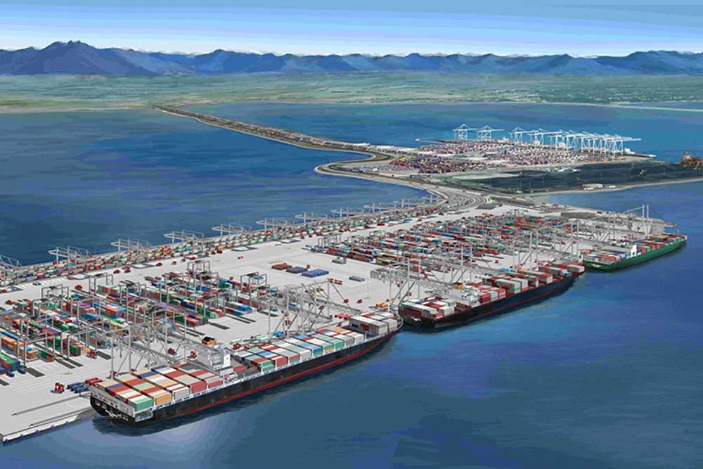 Rendering of the extended Roberts Bank Terminal 2