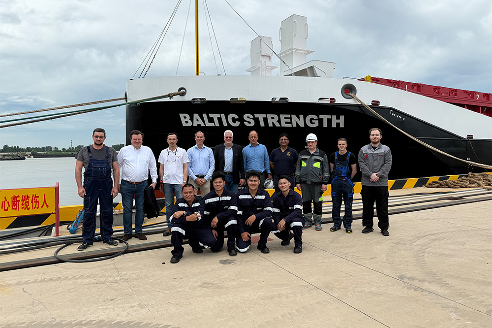 First new short-sea vessel delivered to W.D.R. Shipping 1 The “Baltic Strength” (“Insel Föhr”) is being built by Dajin Heavy Industry for the W.D.R. shipping company in Wyk. Kontor 17 is managing the vessel (© Kontor 17)