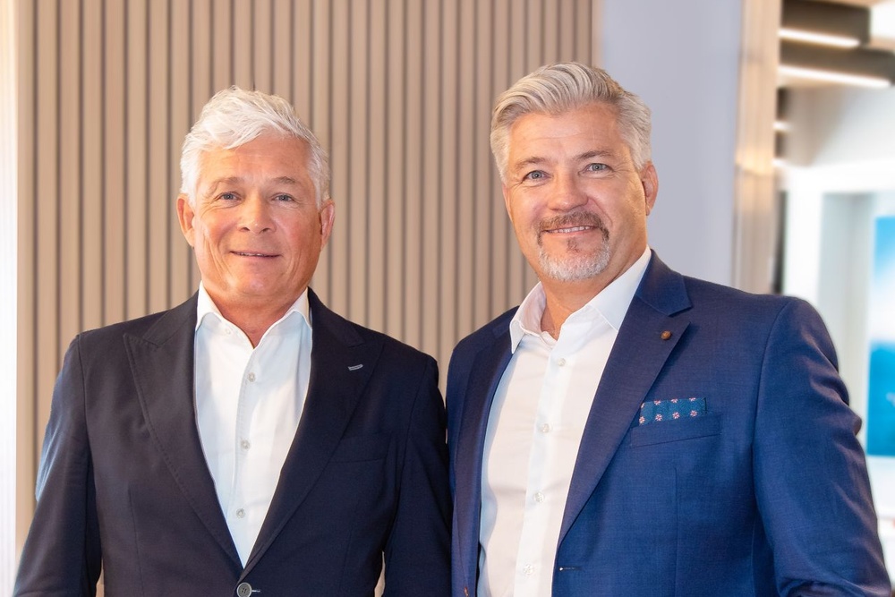Mikael Skov (left) will hand over the reins to Soren Stenberg Jensen this autumn after 16 years at the helm of Hafnia (© Hafnia)
