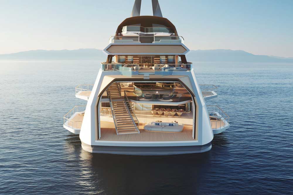 Feadship concept relies on Voith propellers 2 „Hive“-Konzept vor Anker (© Feadship)