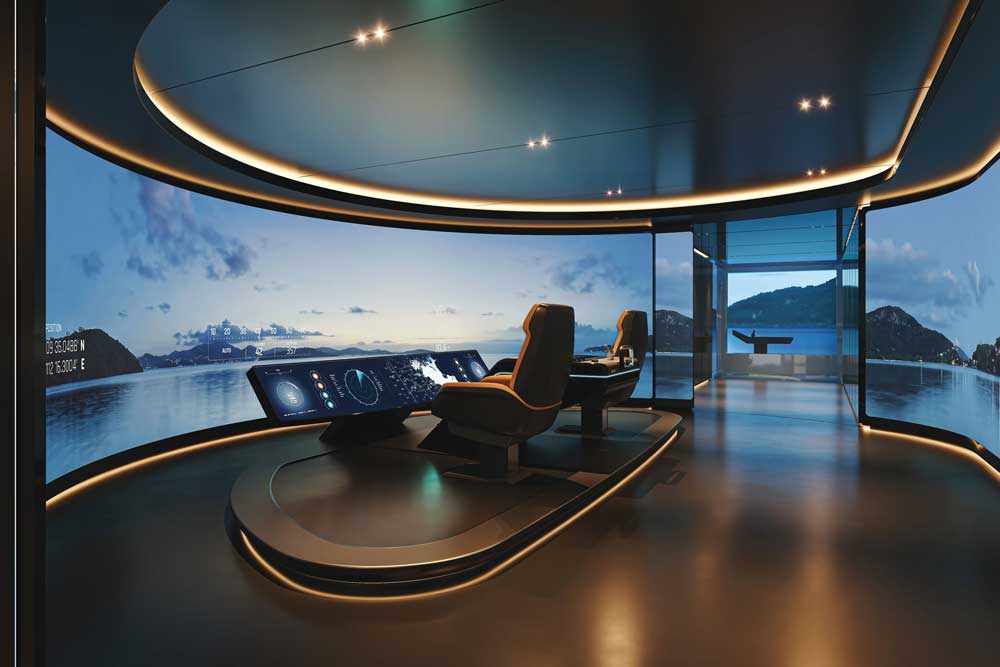 Feadship concept relies on Voith propellers 1 Die Brücke der Konzeptyacht (© Feadship)