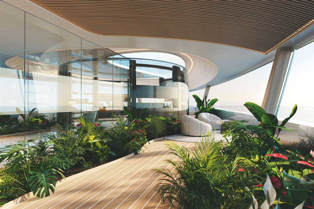 Feadship concept relies on Voith propellers 3 An Bord der Yacht ist ein Garten geplant (© Feadship)