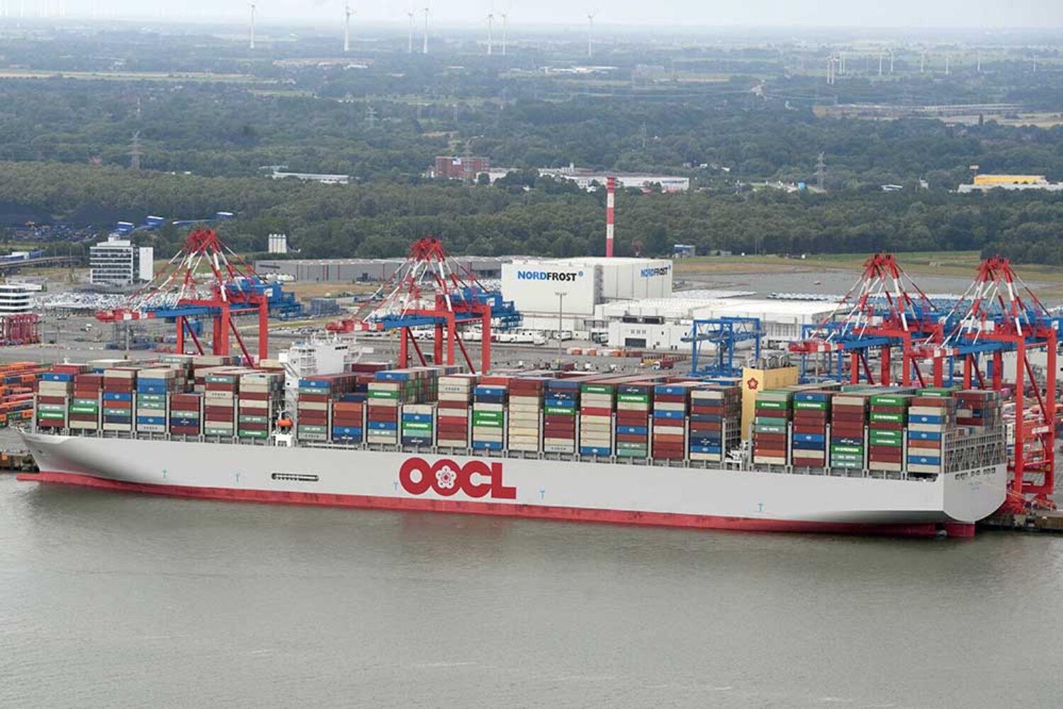 150OOCL Finland, Megamax, OOCL, Cosco, Jade-Weser-Port, Wilhelmshaven