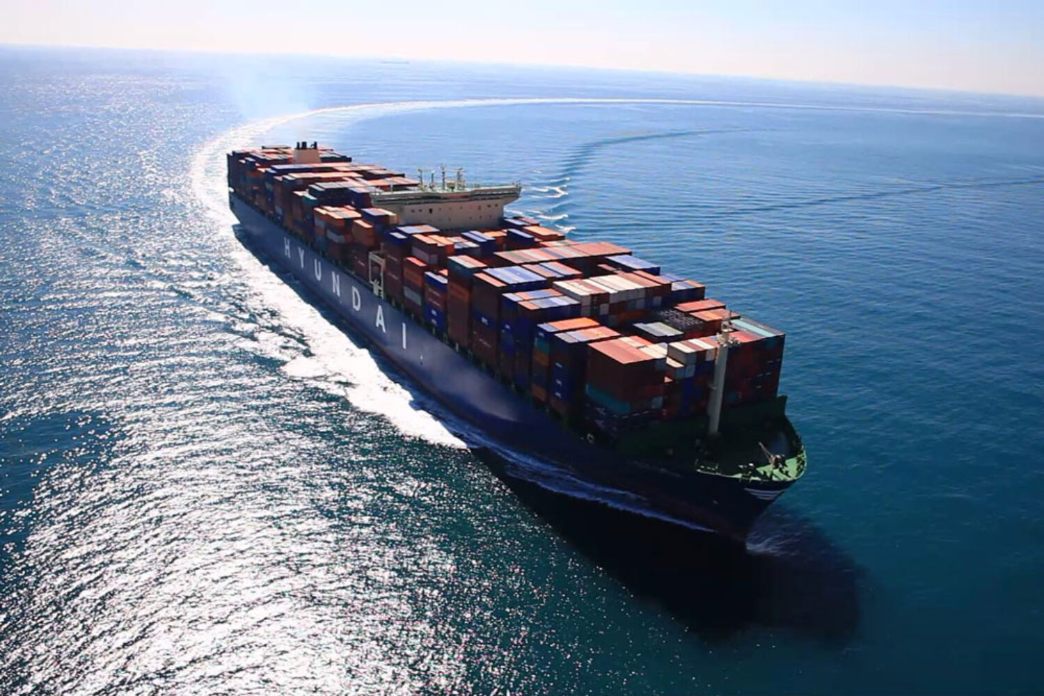 Hyundai Merchant Marine container ship of the liner shipping company HMM, container ships