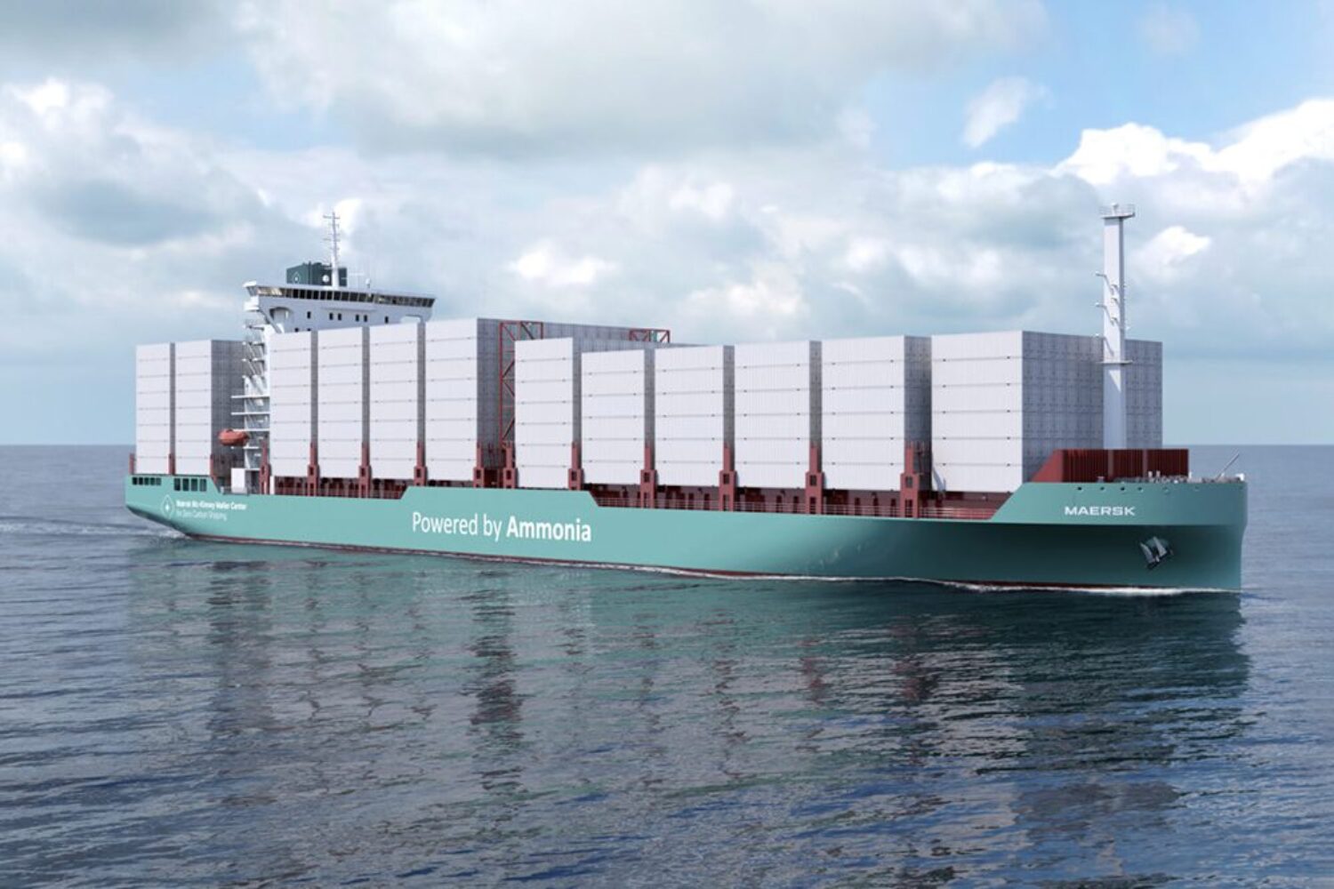 The Deltamarin design for a 3,500 TEU ship with ammonia propulsion