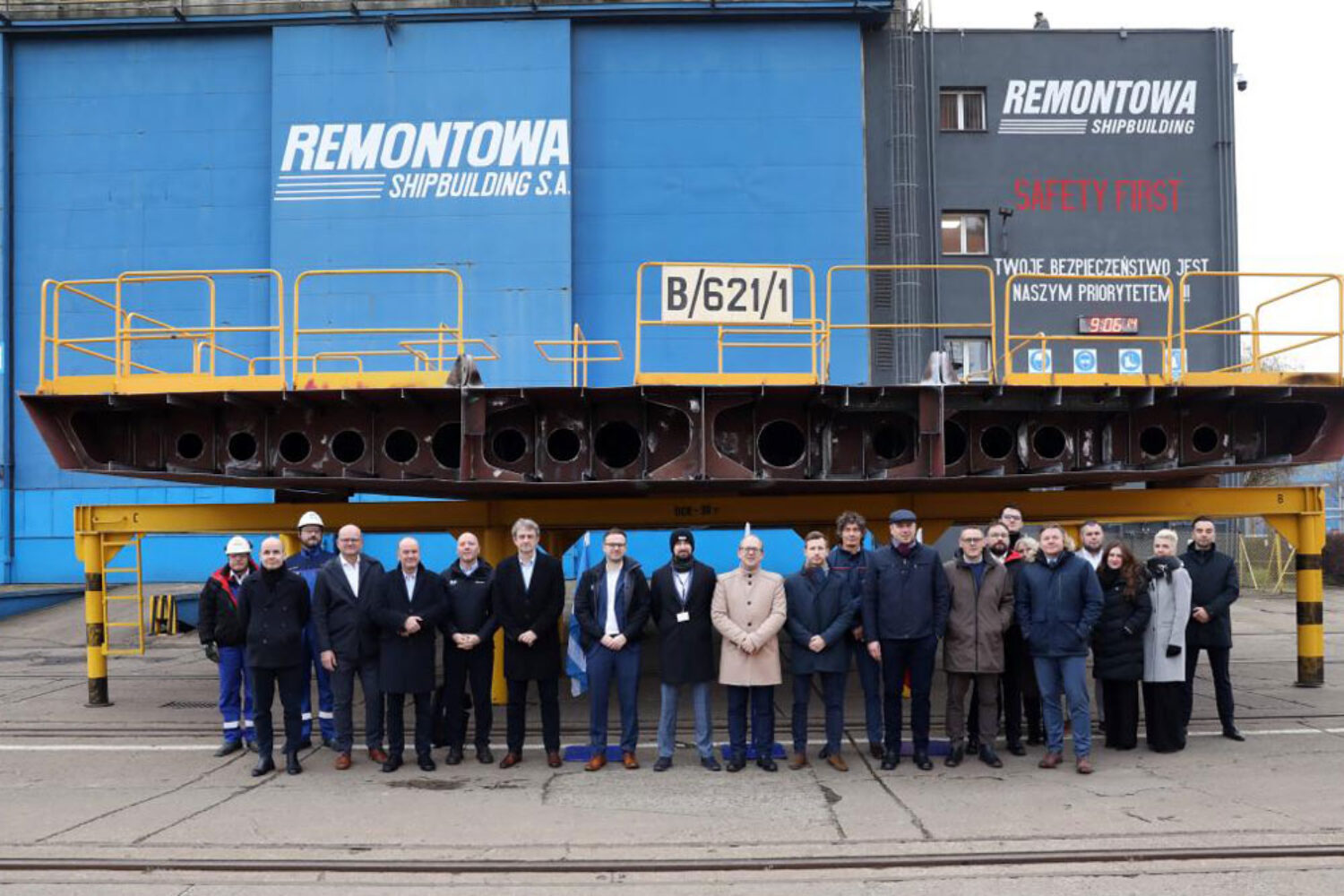 Keel laying and the start of firing were celebrated at the Remontowa shipyard this week (© Remontowa Shipbuilding)