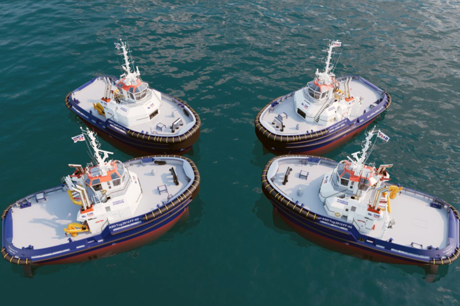 ASD Tug 2812 FF-H2 hydrogen drive from CMB.Tech and Damen