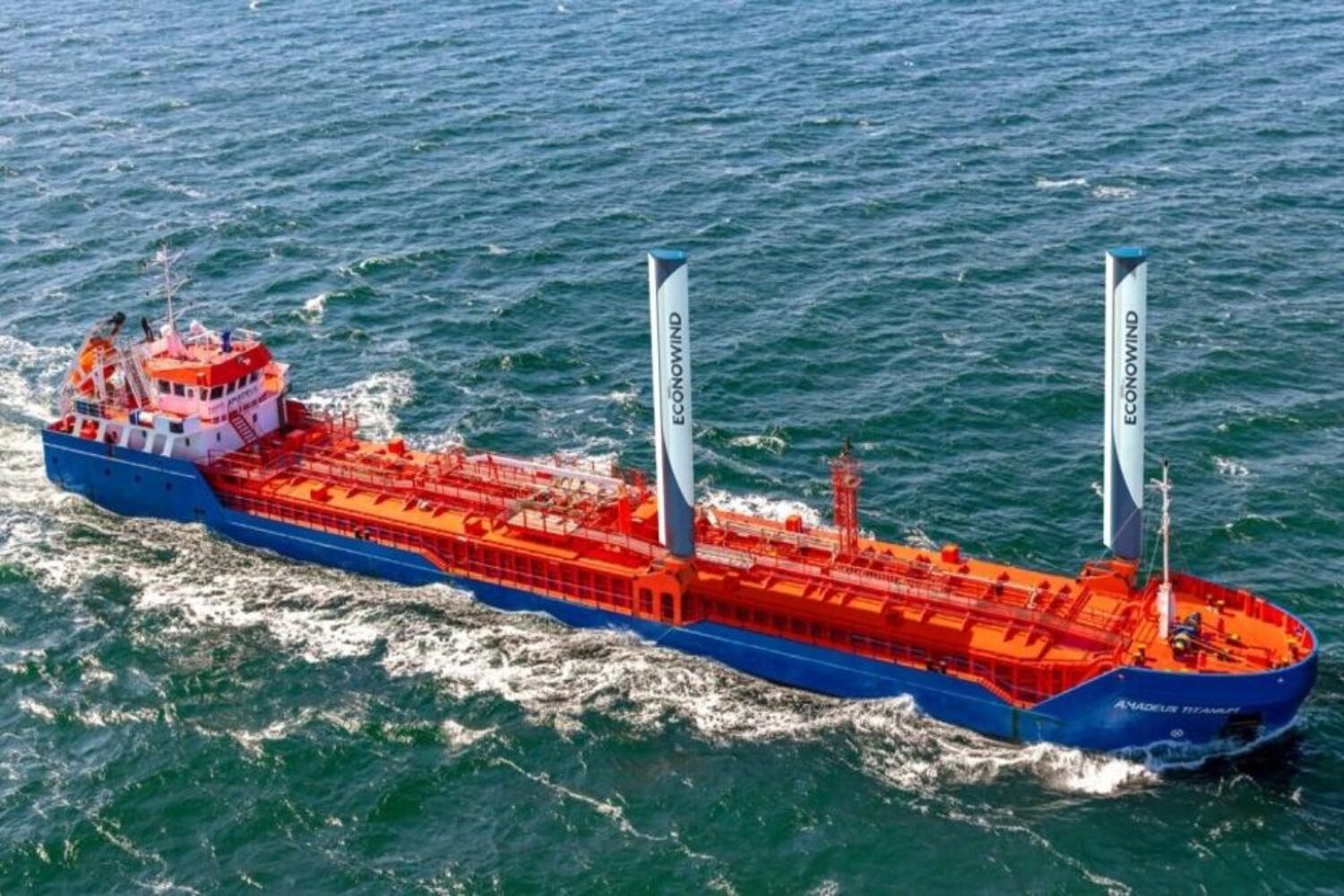 A ship with wind sails